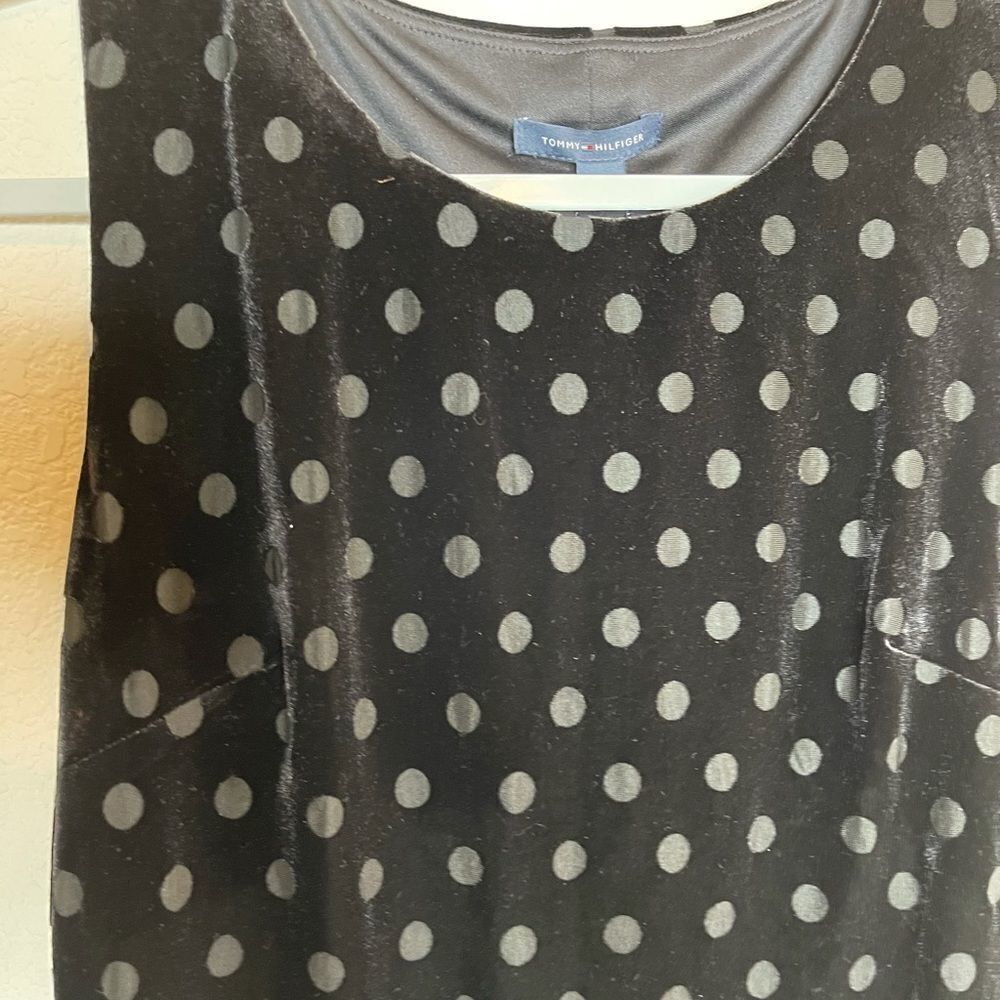 NWT Tommy Hilfiger velvet polka dot shift dress size‎ 8 - Picture 4 of 9